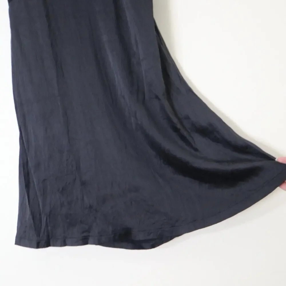 La Perla Size 2 US S Silk Blend Charmeuse Short Slip Nightie Ruched V Neck Lace - Picture 6 of 10